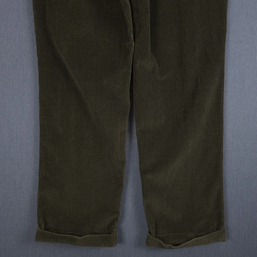 Bills Khakis Corduroy Pants Mens 40 (Fits 37x33) Brown Pleated Wide Wale M2P USA